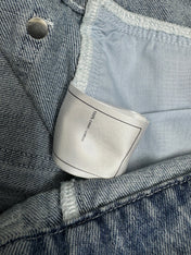CHANEL HIGH-WAIST STRAIGHT-LEG DENIM PANTS
