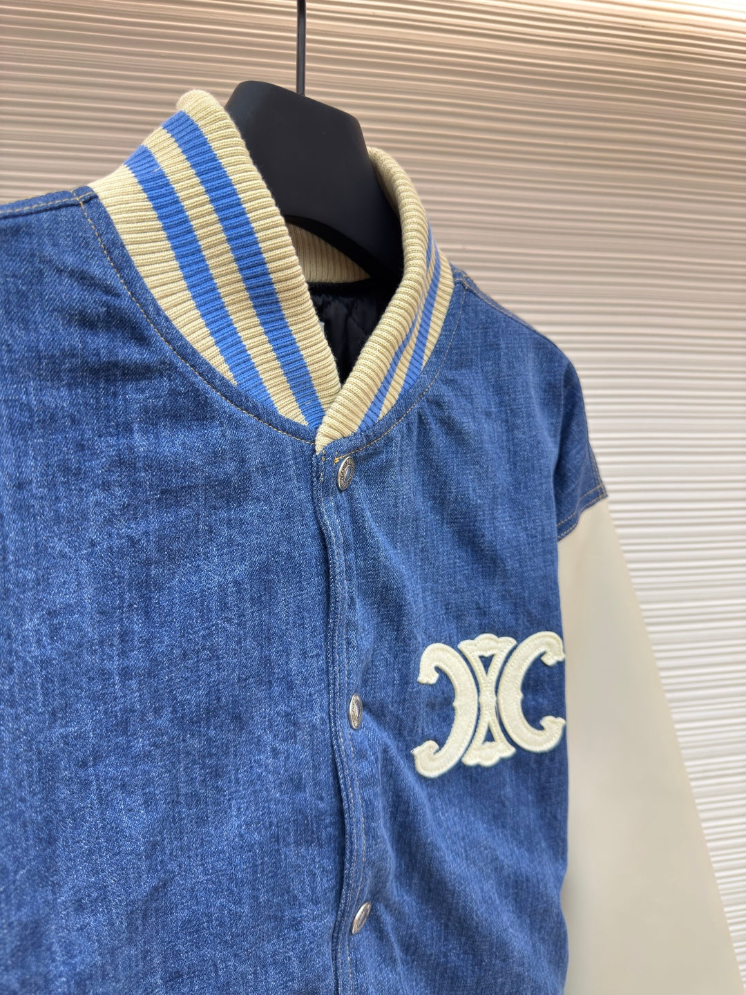 CELINE 26S DENIM VARSITY JACKET 631