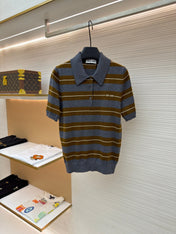 MIUMIU 26S SHORT-SLEEVED KNIT POLO SHIRT STYLE 1090
