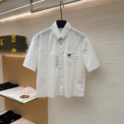 PRADA 26S SHORT-SLEEVE BUTTON-DOWN SHIRT 1161
