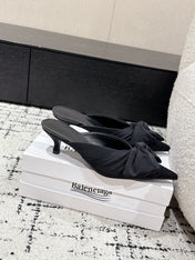 KNIFE LAVALIÈRE 45MM MULE IN BLACK NYLON JERSEY