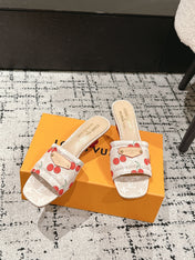 LV CHERRY HIGH HEELS 25S 55 MM IN NUDE DENIM STYLE 9