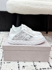 JIMMY CHOO 26S SNEAKERS IN WHITE SUEDE