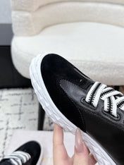 JIMMY CHOO 26S SNEAKERS IN BLACK CALFSKIN AND SUEDE