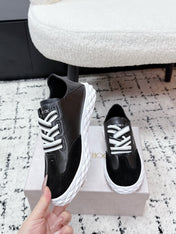 JIMMY CHOO 26S SNEAKERS IN BLACK CALFSKIN AND SUEDE