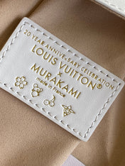 LV 25S SIDE TRUNK MM BAG 23 IN WHITE CALFSKIN GOLD HARDWARE