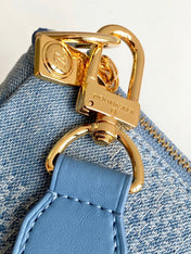 LV 25S POCHETTE ACCESSORIES XL 28 IN BLUE CANVAS DAMIER DENIM