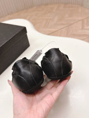 PRADA 26S MARY JANE SHOES IN BLACK CALFSKIN