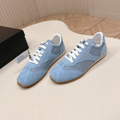 PRADA 26S CLASSIC SNEAKERS IN SKY BLUE SUEDE AND NYLON