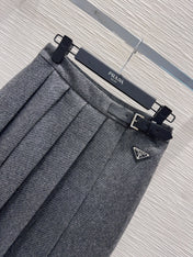 PRADA 25S LONG PLEATED SKIRT 212
