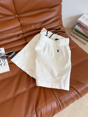 COTTON SHORTS WITH PONY EMBROIDERY NAVY 265773