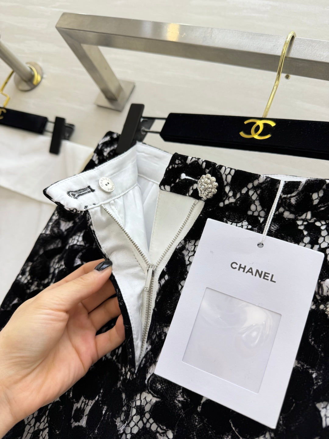 CHANEL 26S LACE FLARED PANTS STYLE 1026