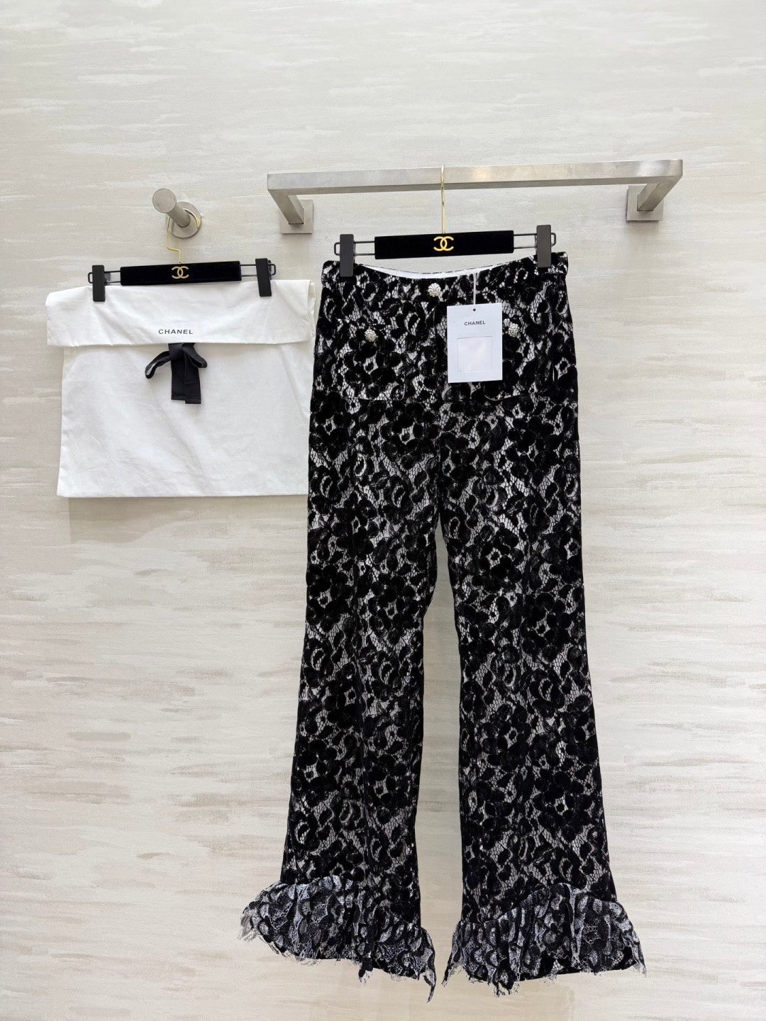 CHANEL 26S LACE FLARED PANTS STYLE 1026