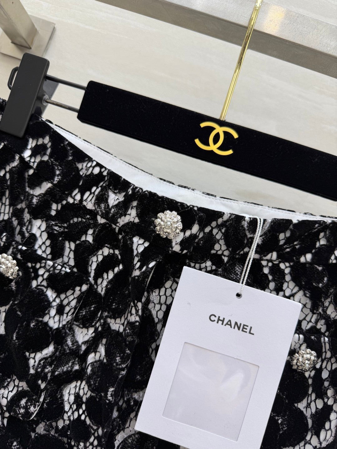 CHANEL 26S LACE FLARED PANTS STYLE 1026