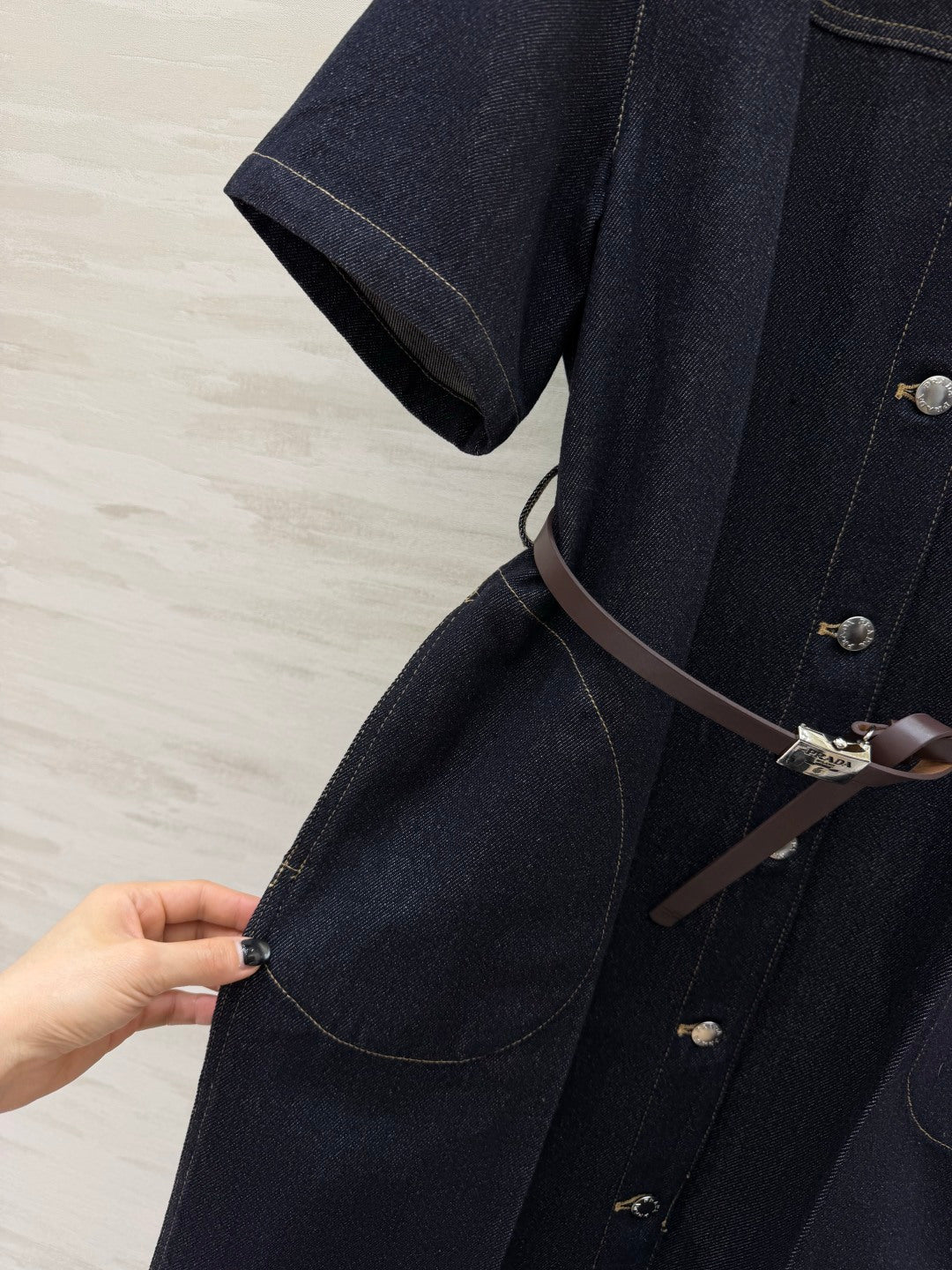 PRADA 26S DENIM SHIRT DRESS STYLE 897