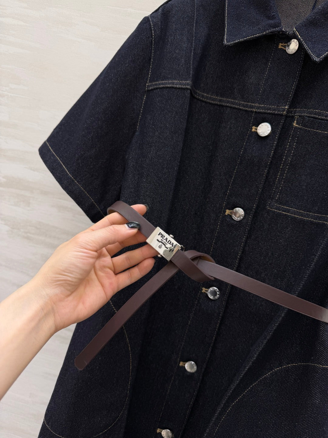 PRADA 26S DENIM SHIRT DRESS STYLE 897