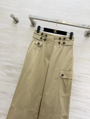 ZIMMERMANN 26S HIGH-WAIST WIDE-LEG CARGO PANTS STYLE 42