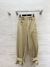 ZIMMERMANN 26S HIGH-WAIST WIDE-LEG CARGO PANTS STYLE 42