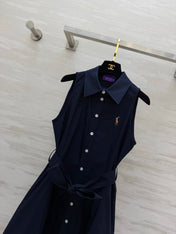 RALPH LAUREN 26S SLEEVELESS SHIRT DRESS 485