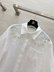 CELINE 26S WHITE SHORT-SLEEVE SHIRT 414