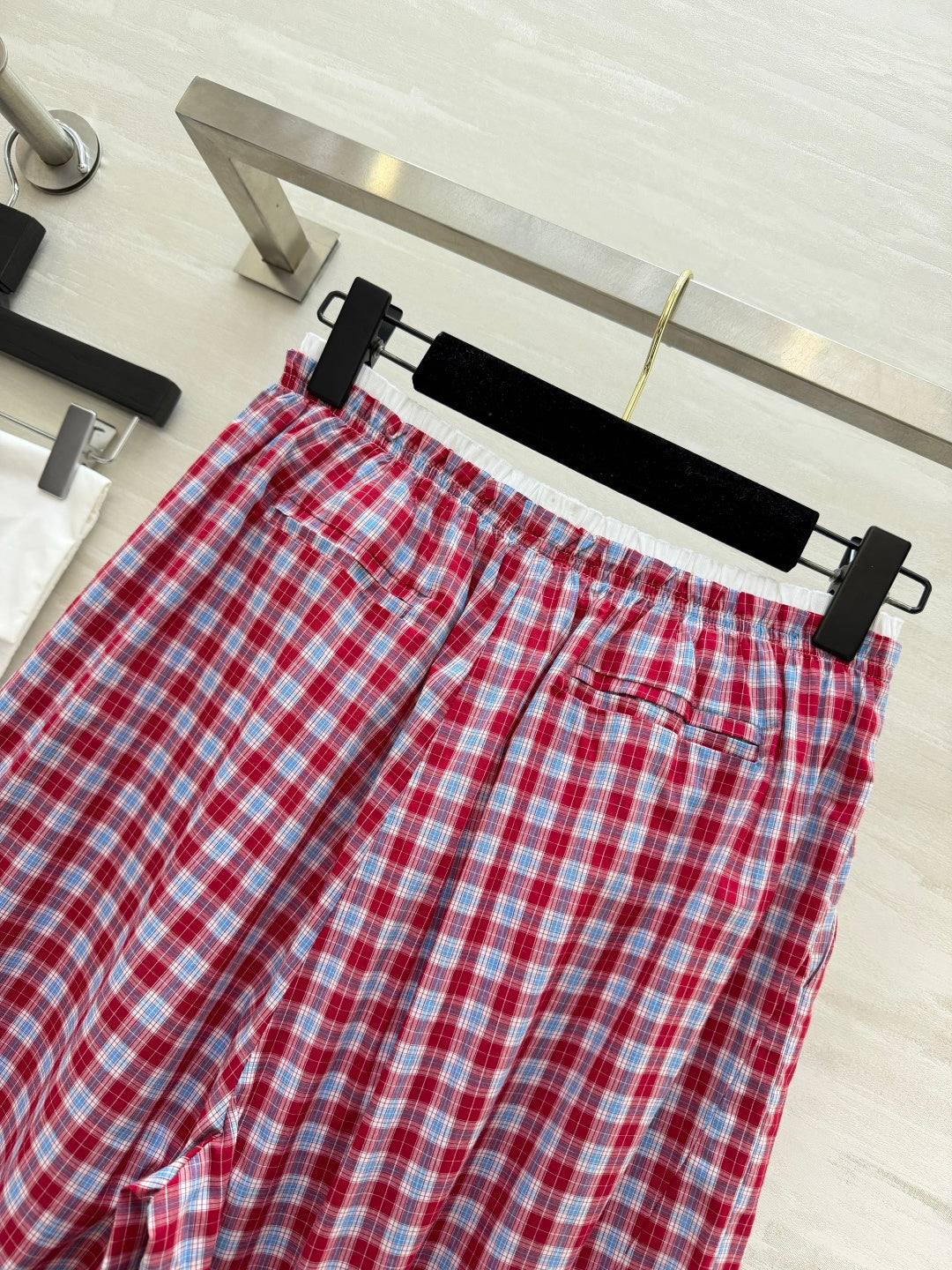 CHANEL 26S PLAID WIDE-LEG PANTS 1445