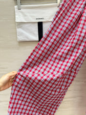 CHANEL 26S PLAID WIDE-LEG PANTS 1445