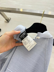 CHANEL 26S BOW-NECK SLEEVELESS KNIT TOP 1426