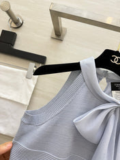 CHANEL 26S BOW-NECK SLEEVELESS KNIT TOP 1426