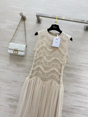 DIOR 26S SLEEVELESS LACE MAXI DRESS 1400