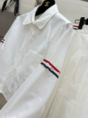 THOM 26S CROPPED SHIRT & PLEATED SKIRT SET 311