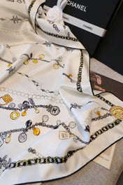 CHANEL 26S SCARF 90 IN SILK 311796