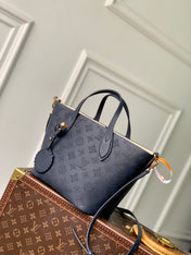 BLOSSOM PM 20 IN DARK BLUE MONOGRAM PERFORATED CALFSKIN