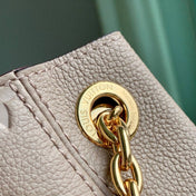 ANYTIME MM 42 IN TOURTERELLE GRAY MONOGRAM EMPREINTE CALFSKIN GOLD HARDWARE