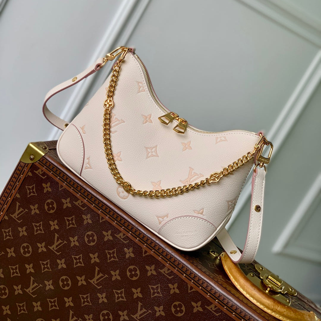 BOULOGNE 29 IN LIGHT PINK MONOGRAM EMPREINTE CANVAS GOLD HARDWARE