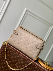 ANYTIME FLAP BAG 29.5 IN TOURTERELLE GRAY MONOGRAM CALFSKIN