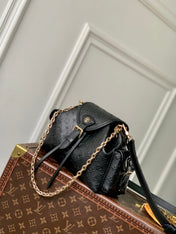 MONTSOURIS BACKPACK 27 IN BLACK MONOGRAM BOLD COATED CALFSKIN