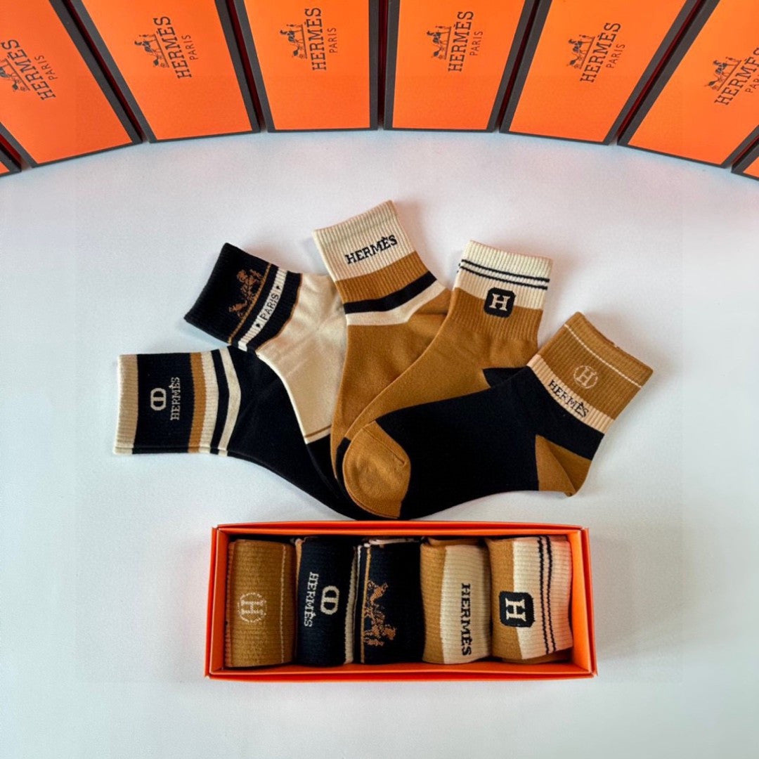 HERMES 26S ANKLE SOCKS 494245 (1 BOX)