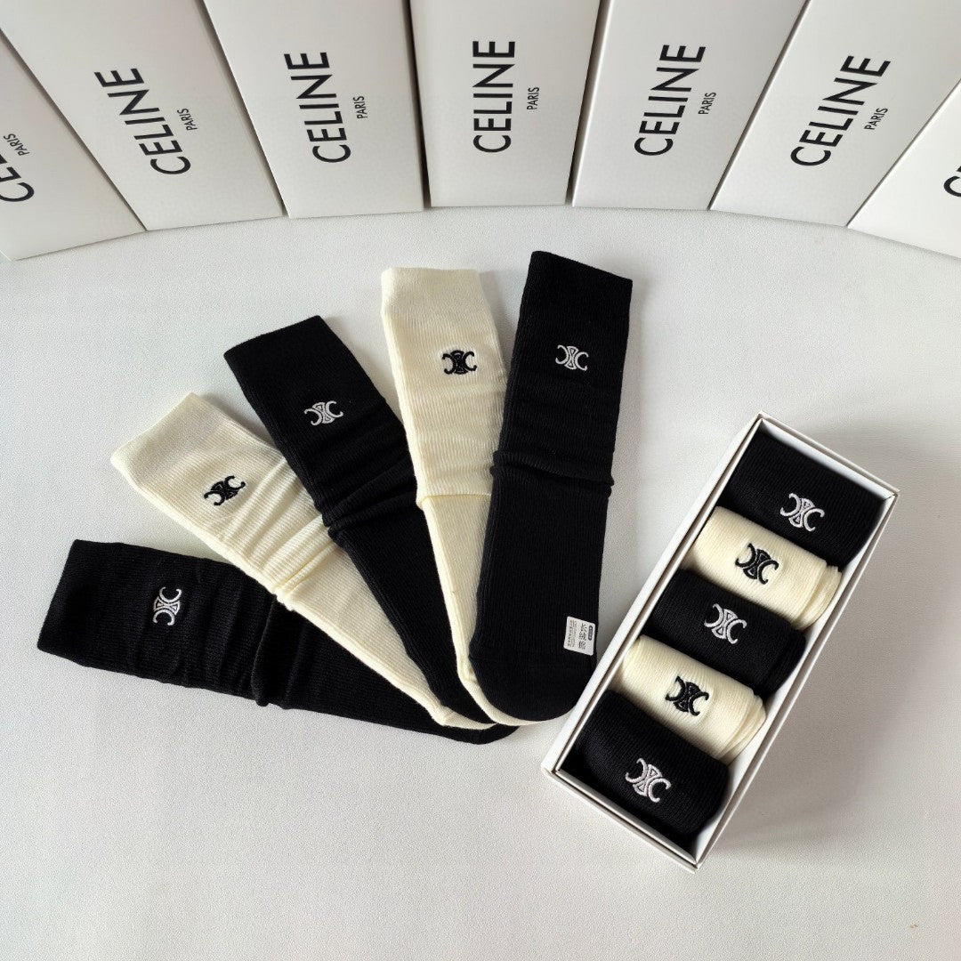 CELINE 26S CREW SOCKS 546750 (1 BOX)