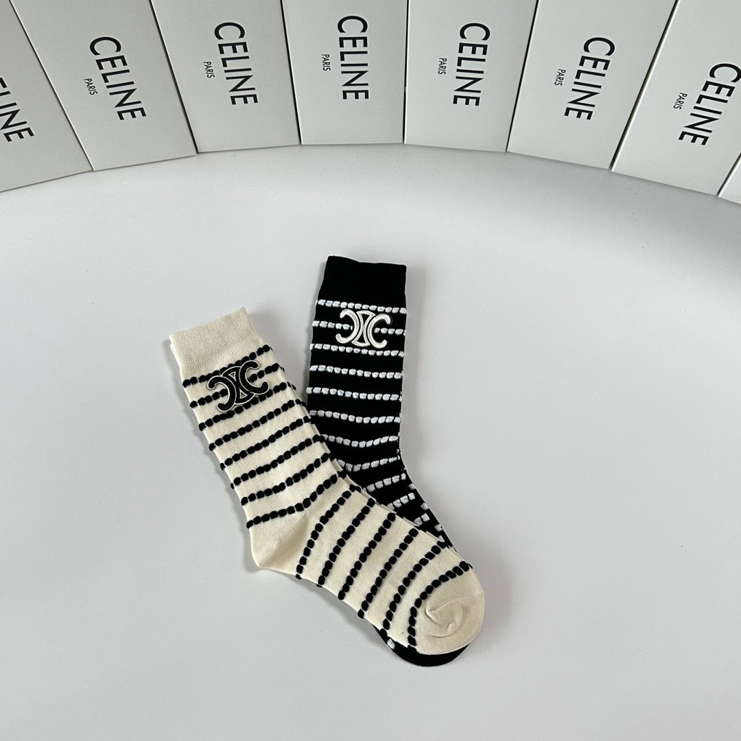 CELINE 26S CREW SOCKS 383822 (1 BOX)