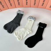 MIUMIU 26S CREW SOCKS 394024 (1 BOX)