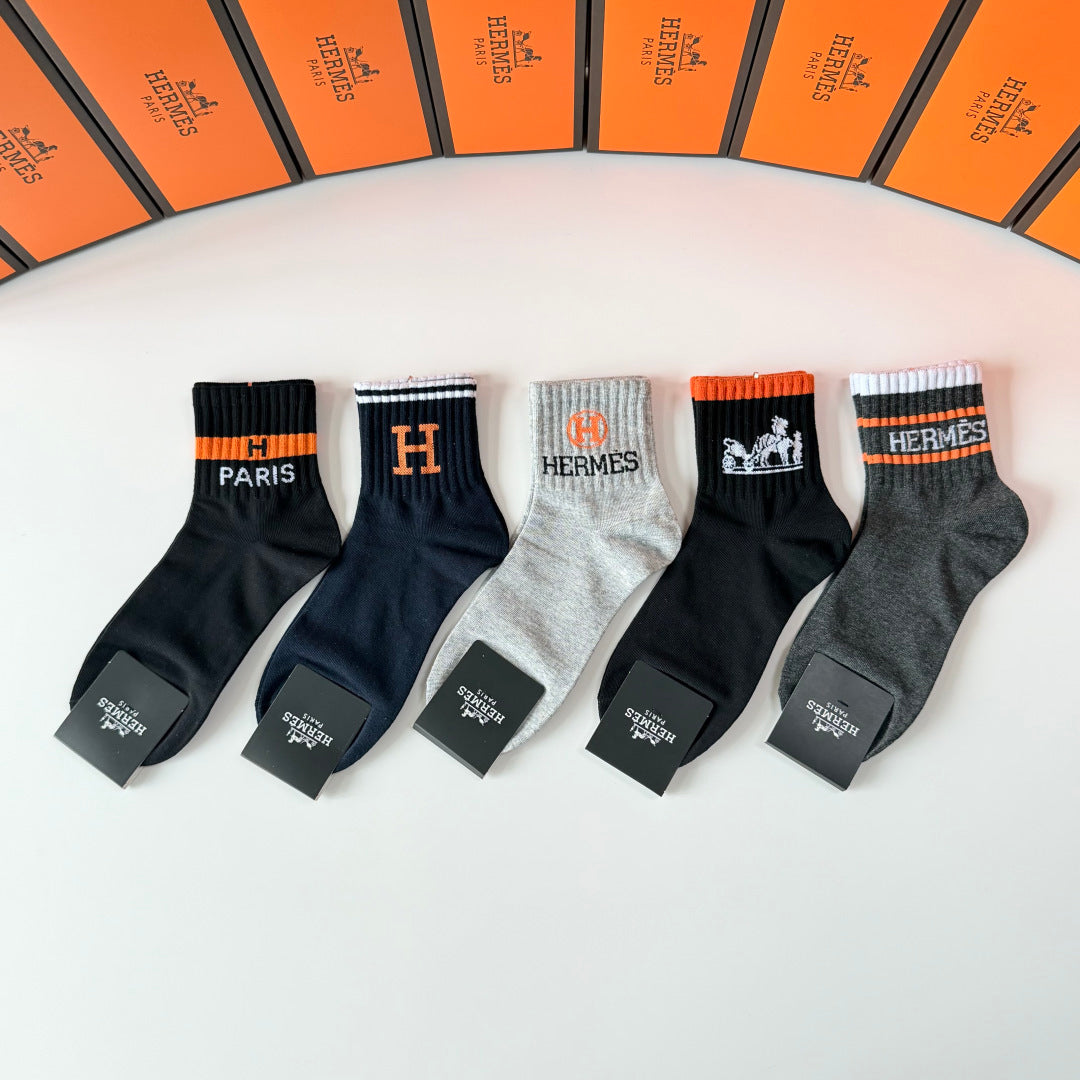 HERMES 26S ANKLE SOCKS 395220 (1 BOX)