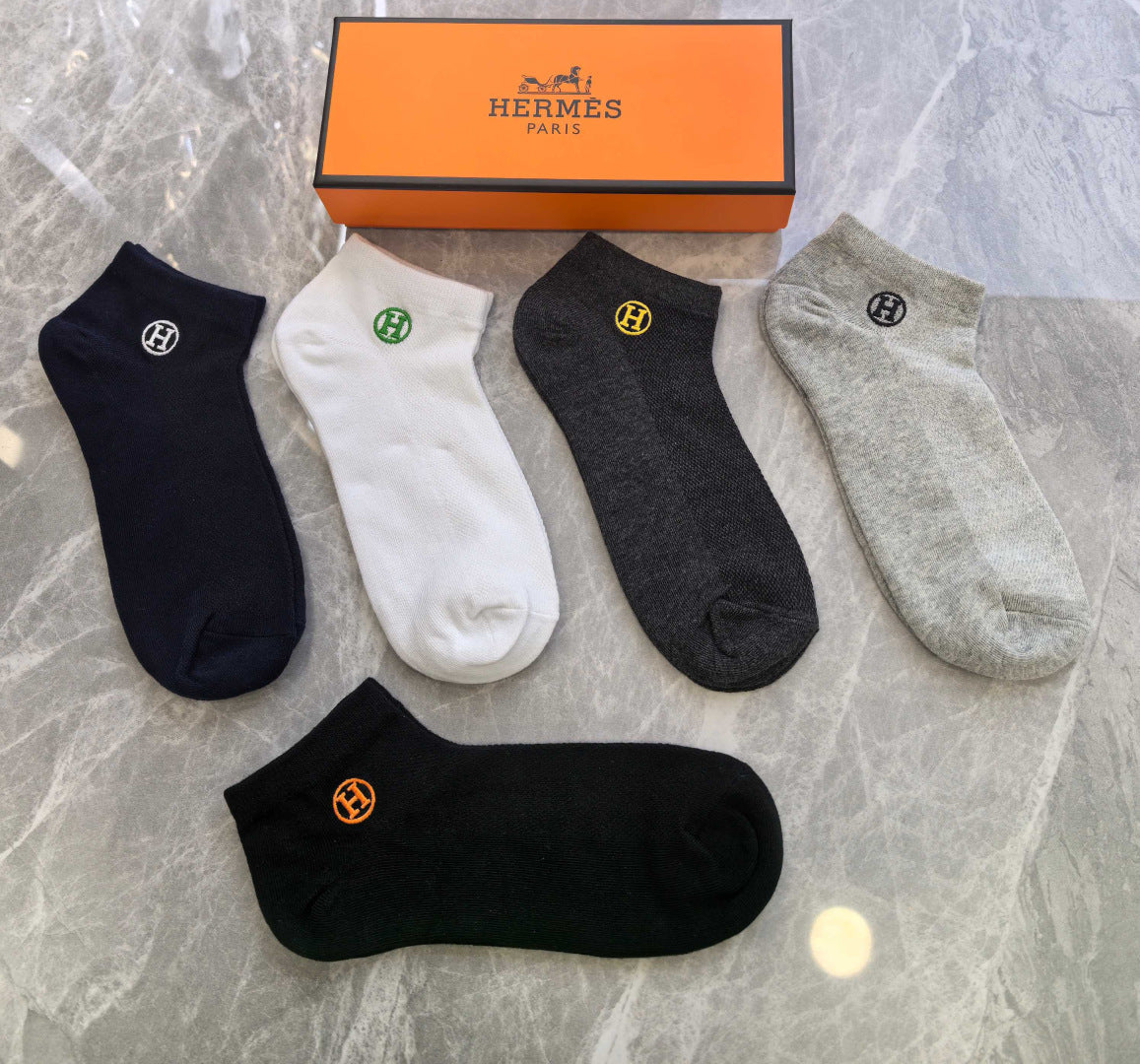 HERMES 26S ANKLE SOCKS 395230 (1 BOX)