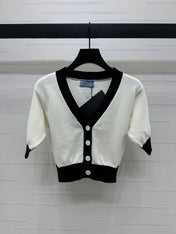 PRADA SHORT-SLEEVE KNIT TOP 269463