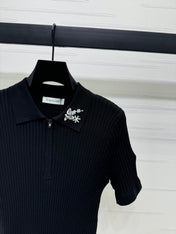MONCLER 25S SHORT-SLEEVE KNIT TOP 255893