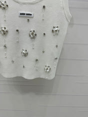 MIU 25S 3D RHINESTONE TANK TOP 264255