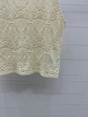 DIOR 25S HAND CROCHET VEST IN COTTON 264185