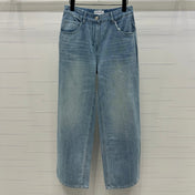 CHANEL 25S HIGH WAISTED DENIM PANTS 264194