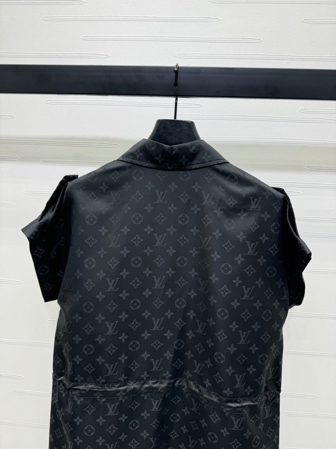 LV 25S SHORT SLEEVE JACQUARD DRAWSTRING DRESS 264215
