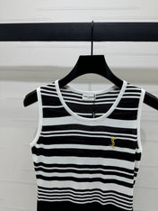 YSL 25S WHITE COLLARED TANK TOP 264089