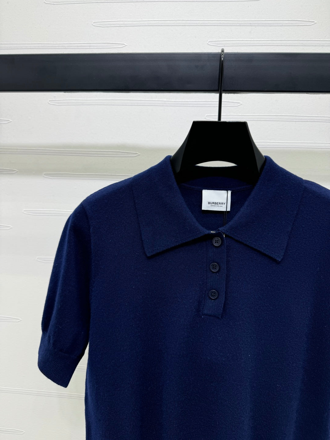 BURBERRY SHORT-SLEEVE KNITTED POLO SHIRT 274845